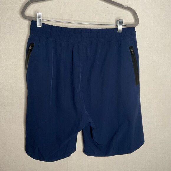 Zyia Men’s size XL Blue Athletic Shorts Drawstring Elastic Waist 9” Inseam - Picture 4 of 9